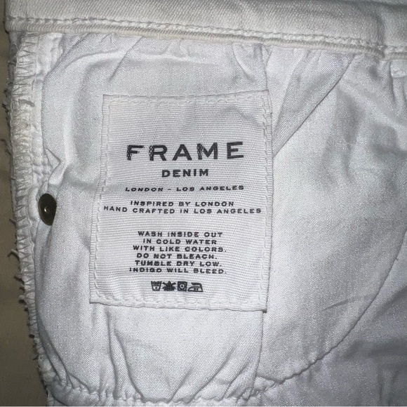 Frame le skinny white distressed jeans - Picture 4 of 4
